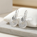 wholesale 925 Sterling Silver Elegant Silver Bow Earrings with Clear Crystal Wholesale Pendants - JewelryODM-0-2
