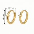 wholesale 925 Sterling Silver Elegant Polished Cross Huggie Hoop Earrings Wholesale for Daily Wear - JewelryODM-0-3