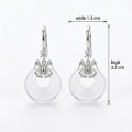 wholesale 925 Sterling Silver Elegant Silver Bow Earrings with Clear Crystal Wholesale Pendants - JewelryODM-0-3