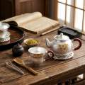 wholesale Pure 999 Fine Silver Handcrafted Hammered Silver Tea Cup with Floral Engraving and Wooden Handle - Handicraft-0-2