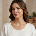 wholesale 925 Sterling Silver Exquisite Zircon Flower and Butterfly Pendant Necklaces Wholesale with Emerald-Cut Centerpiece and Bezel-Set Accents - JewelryODM-0-1