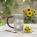 wholesale 999 Pure Silver Sunflower Embossed Mug Gold Plated Center Rattan Wrapped Handle-0-1