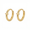 wholesale 925 Sterling Silver Elegant Polished Cross Huggie Hoop Earrings Wholesale for Daily Wear - JewelryODM-0-0