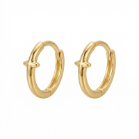 wholesale 925 Sterling Silver Elegant Polished Cross Huggie Hoop Earrings Wholesale for Daily Wear - JewelryODM-undefined