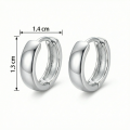 wholesale 925 Sterling Silver Elegant Polished Sterling Silver Huggie Hoop Earrings Wholesale - JewelryODM-0-3