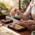 wholesale Pure 999 Handcrafted Artistic Ceramic Teapot with Vibrant Blue and White Marbled Fluid Glaze - Handicraft-0-3
