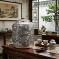 wholesale Pure 999 Fine Silver Handcrafted Ornate Metallic Beverage Dispenser Featuring Embossed Phoenix and Floral Relief Designs - Handicraft-0-2