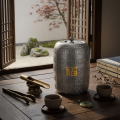 wholesale Pure 999 Fine Silver Traditional Pewter Style Decorative Jar with Embossed Auspicious Blessing Characters - Handicraft-0-2