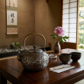 wholesale Pure 999 Exquisite Hand-Carved Silver Peony Teapot with Woven Handle - Handicraft-0-1