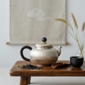 wholesale Pure 999 Exquisite Hand-Textured Silver Teapot with Traditional Cloud Motif Finial and Wrapped Handle - Handicraft-0-2