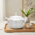 wholesale Pure 999 Fine Silver Elegant Silver-Plated Tureen with Intricate Floral Engravings and Matching Lid - Handicraft-0-1
