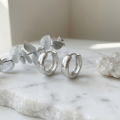 wholesale 925 Sterling Silver Elegant Polished Sterling Silver Huggie Hoop Earrings Wholesale - JewelryODM-0-2
