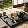 wholesale Pure 999 Fine Silver Elegant Hand-Hammered Silver Tea Scoop with Long Tan Handle for Matcha or Loose Leaf Tea - Handicraft-0-2