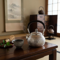 wholesale Pure 999 Fine Silver Exquisite Hand-Engraved Silver Teapot with Rattan Wrapped Handle - Handicraft-0-3
