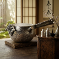 wholesale 999 Pure Silver Handmade Hammered Plum Blossom Side Handle Teapot-0-2