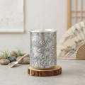 wholesale Pure 999 Artisan Crafted Silver Tea Cup with Majestic Eagle and Great Wall Relief Design - Handicraft-0-2