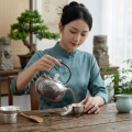 wholesale Pure 999 Fine Silver Handcrafted Hammered Silver Teapot with Intricate Lotus and Dragonfly Engravings - Handicraft-0-2