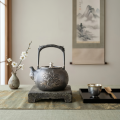 wholesale Pure 999 Fine Silver Handcrafted Silver Teapot with Ornate Dragon and Lotus Relief Engravings - Handicraft-0-1