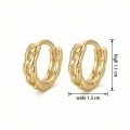 wholesale 925 Sterling Silver Elegant Curb Link Textured Metallic Huggie Hoop Earrings Wholesale - JewelryODM-0-3