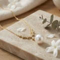 wholesale 925 Sterling Silver Radiant Pearl Drop Necklaces Wholesale with Shimmering Floral Zircon Accents - JewelryODM-0-2
