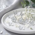wholesale 925 Sterling Silver Elegant Butterfly and Flower Silver Drop Earrings Wholesale with Sparkling Cubic Zirconia - JewelryODM-0-2