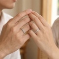 wholesale 925 Sterling Silver Elegant Adjustable Silver Couple Rings with Braided Texture and Clover Charms - JewelryODM-0-1