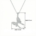 wholesale 925 Sterling Silver Cubic Zirconia Butterfly Pendant Necklace For Women-0-3