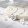 wholesale 925 Sterling Silver Cubic Zirconia Butterfly Pendant Necklace For Women-0-2