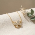 wholesale 925 Sterling Silver Butterfly Pendant Necklace With Cubic Zirconia For Women-0-6
