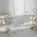 wholesale 925 Sterling Silver Cubic Zirconia Butterfly Pendant Necklace For Women-0-4