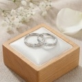 wholesale 925 Sterling Silver Elegant Silver Couple Rings with Crisscross Diamond Accents - JewelryODM-0-1