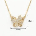 wholesale 925 Sterling Silver Butterfly Pendant Necklace With Cubic Zirconia For Women-0-7