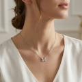 wholesale 925 Sterling Silver Cubic Zirconia Butterfly Pendant Necklace For Women-0-1