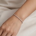 wholesale 925 Sterling Silver Elegant CZ-Encrusted  Bracelet with Classic Clasp Design-0-3