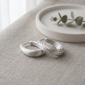 wholesale 925 Sterling Silver Twisted Rope Hoop Earrings For Women-0-3