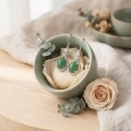 wholesale 925 Sterling Silver Elegant Vintage Green Chalcedony Drop Earrings in Sterling Silver with Sparkling Accents-0-1
