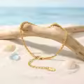 wholesale 925 Sterling Silver Gold Twisted Rope Chain Anklets Wholesale with Adjustable Length and Sterling  Charm-0-2