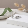 wholesale 925 Sterling Silver Oval Hoop Earrings Polished Hinged Huggie Earrings For Women-0-3