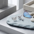 wholesale 925 Sterling Silver Butterfly Stud Earrings For Women Cartilage Tragus Piercing Jewelry-0-3