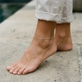 wholesale 925 Sterling Silver Sterling  Adjustable Chain Anklet With S Tag Charm-0-3