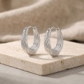 wholesale 925 Sterling Silver Twisted Rope Hoop Earrings For Women-0-1