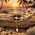 wholesale 925 Sterling Silver Elegant Pearl And  Bead Adjustable Bracelet-0-1