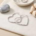 wholesale 925 Sterling Silver  Heart-Shaped Twisted Rope Hoop Earring-0-2
