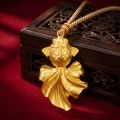 wholesale 24k Radiant Veiltail Fish Pendant Featuring Intricate Textures And Flowing Fins-0-2