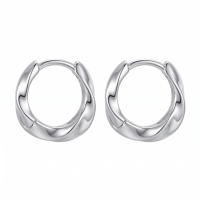 wholesale 925 Sterling Silver Twisted  Hoop Earring-undefined