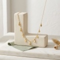wholesale 925 Sterling Silver Elegant Rhombus Dangle Necklace with Delicate Link Chain and Polished Geometric Charms-0-3