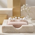 wholesale 925 Sterling Silver Gold Plated Crescent Moon Pearl Stud Earrings For Women-0-2