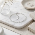wholesale 925 Sterling Silver Sterling  Adjustable Chain Anklet With S Tag Charm-0-2