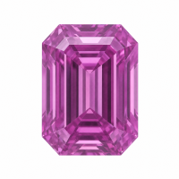 Cultivated Pink-purple Emerald Cut-Stone size: 5*7 cm; Stone weight: 1 CT
