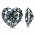 Grey Heart-shaped Moissanite-0-1